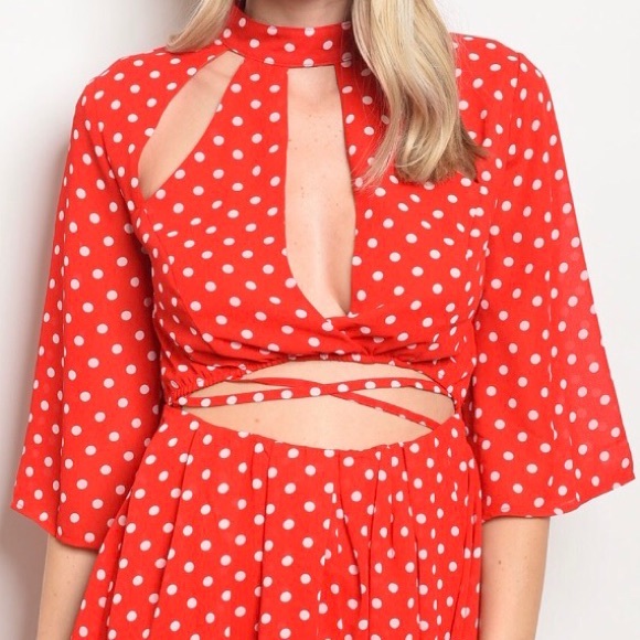 RED POLKA DOT ROMPER - Picture 6 of 11